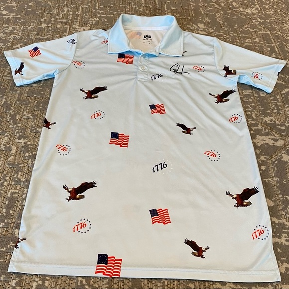 Gashouse Other - Gashouse 1776 Independence Polo Shirt Size Medium Color Sky Blue